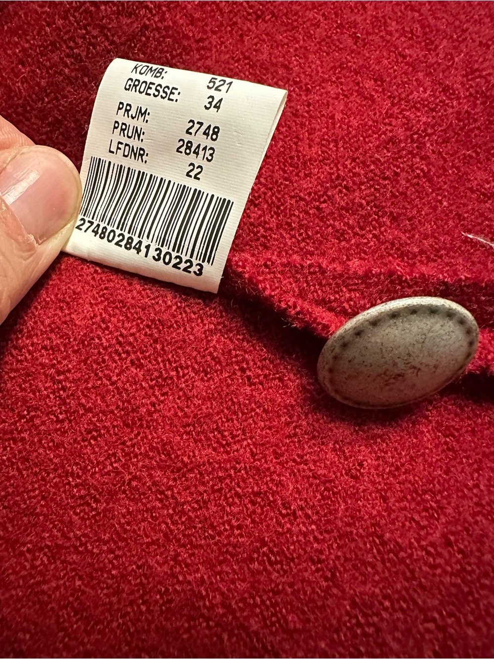 VTG Geiger Women's Wool Red Sleeveless Button Front Vest made in Austria 34 - Picture 8 of 13